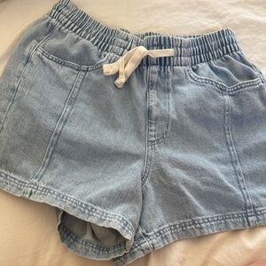 Universal Thread | Light Blue Denim Shorts with White Drawstring